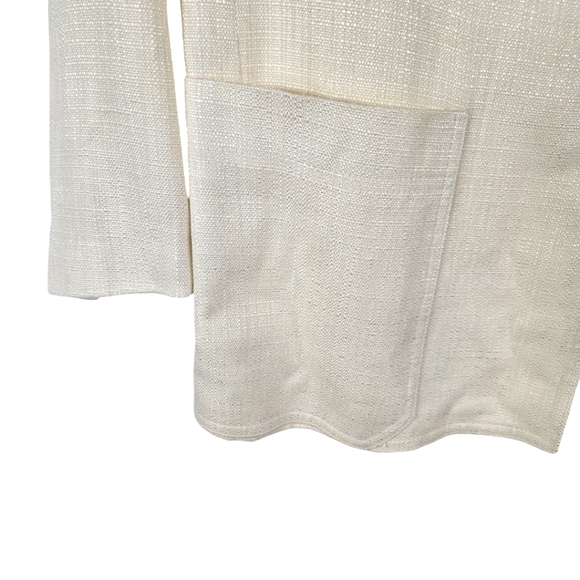 Christian Dior Seperates Cream Vintage Linen-Cotton Blazer - Picture 4 of 12